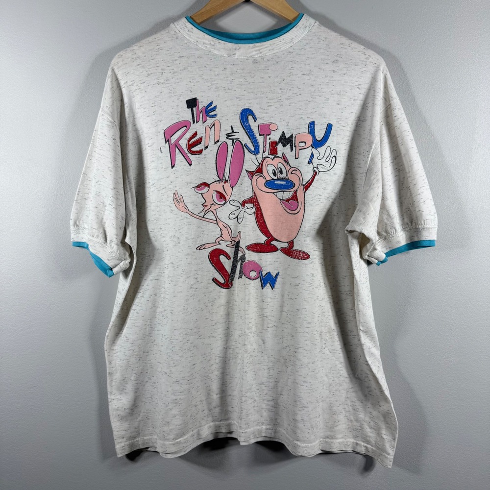 Rich Tee's Sportswear Vintage The Ren & Stimpy Show T-Shirt Oatmeal OSFA